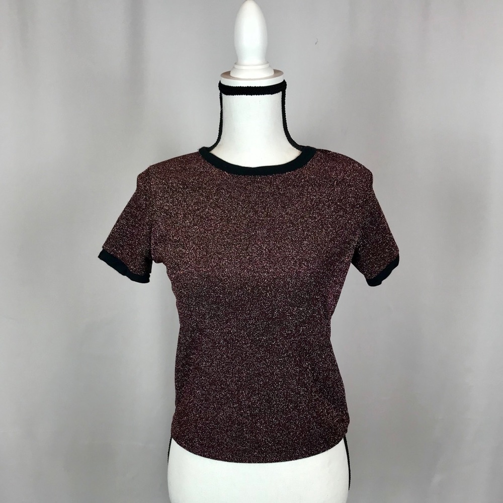 Rose Gold Sparkly T-shirt Size Small
